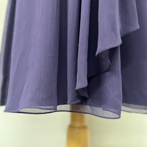 David’s Bridal Dark Purple Strapless Chiffon Bridesmaid Dress Size: 4 - Picture 8 of 8